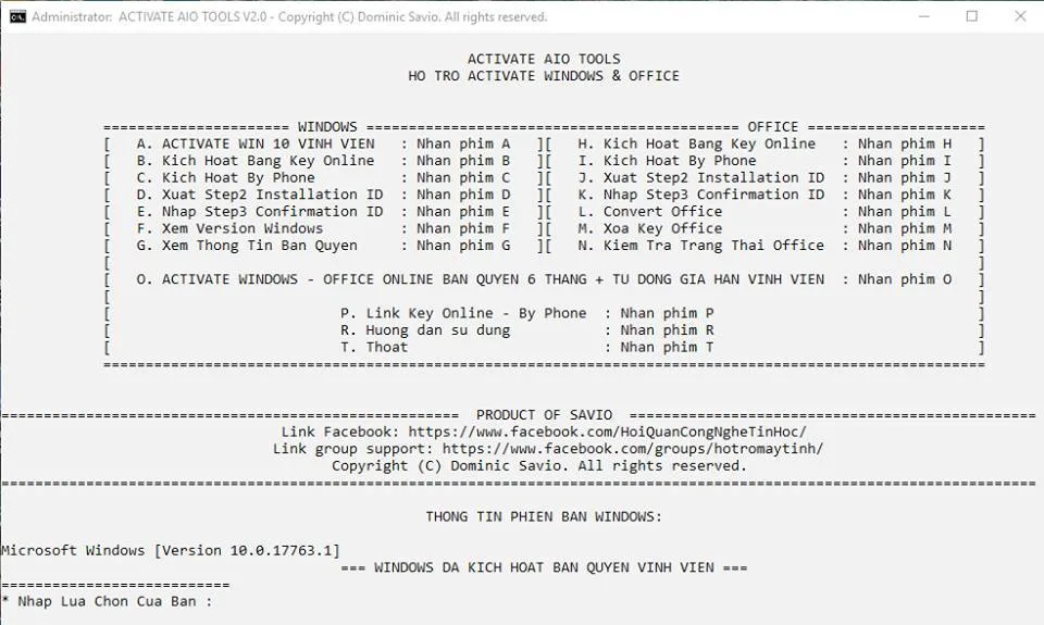 Activate AIO Tools 3.1.3 - Công Cụ Kích Hoạt Bản Quyền Windows và Office An Toàn Không Crack - 1
