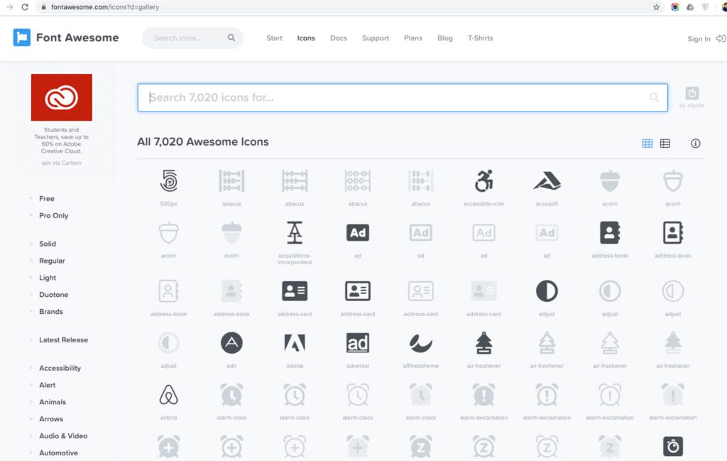 Bộ Font Awesome 5 Pro 5.15.4 cho Website mới nhất - 2