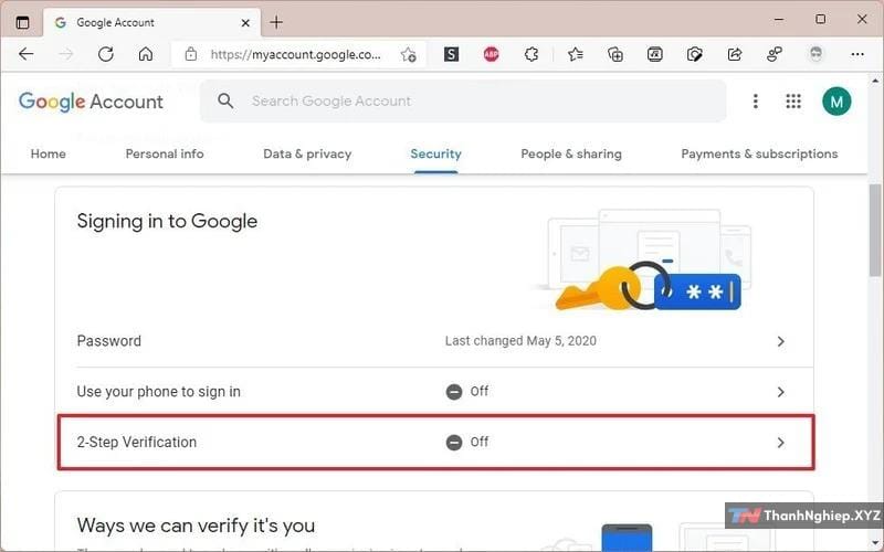 Cách thiết lập xác thực hai lớp (2FA) cho Gmail trong Outlook - 1