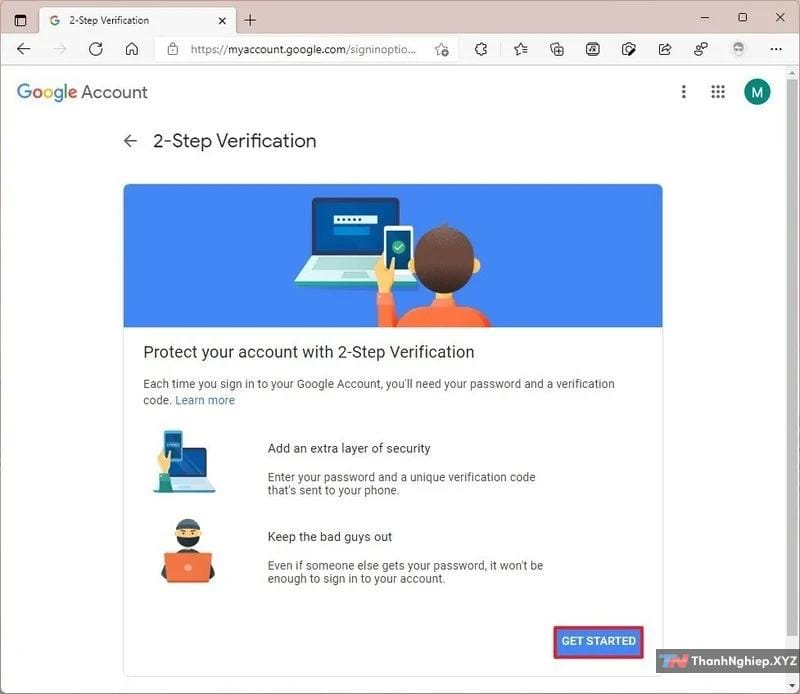 Cách thiết lập xác thực hai lớp (2FA) cho Gmail trong Outlook - 2