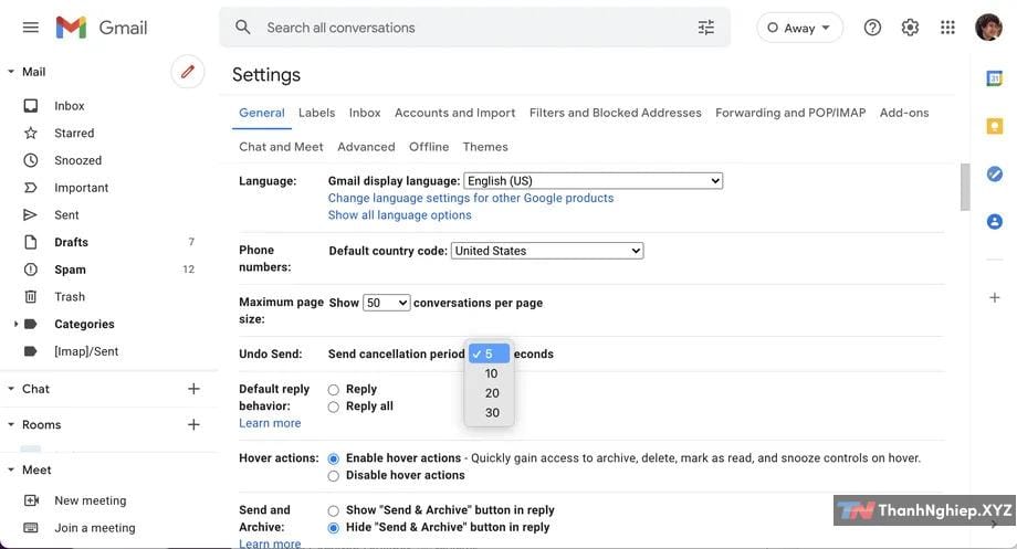 Gmail 101: Cách tăng thời gian bạn có thể hủy gửi email - 1