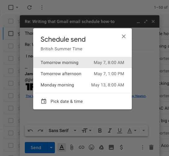 Cách tạo lịch gửi email trong Gmail - 3