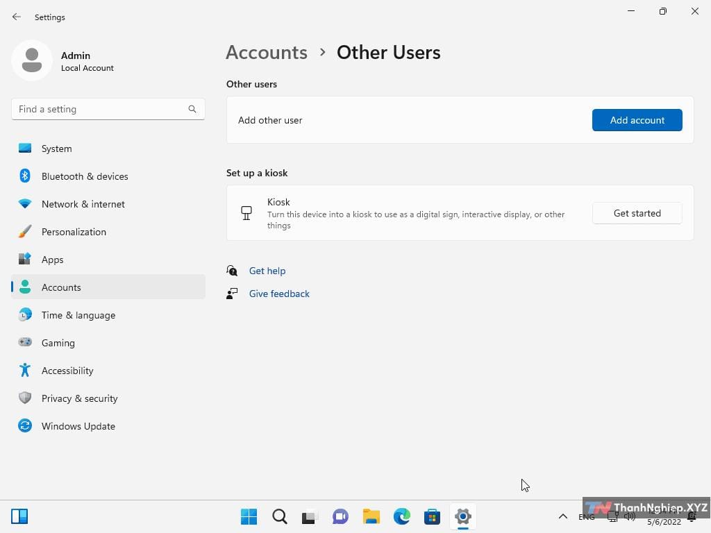 Cách sử dụng local user trên Windows 11 ver. 22H2 - 2