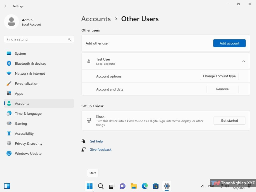 Cách sử dụng local user trên Windows 11 ver. 22H2 - 6