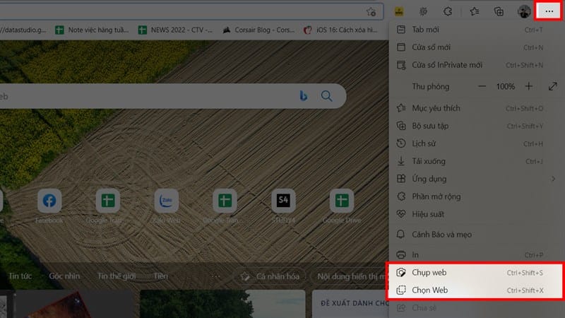 Chụp màn hình toàn trang trên Microsoft Edge không cần extension - 2