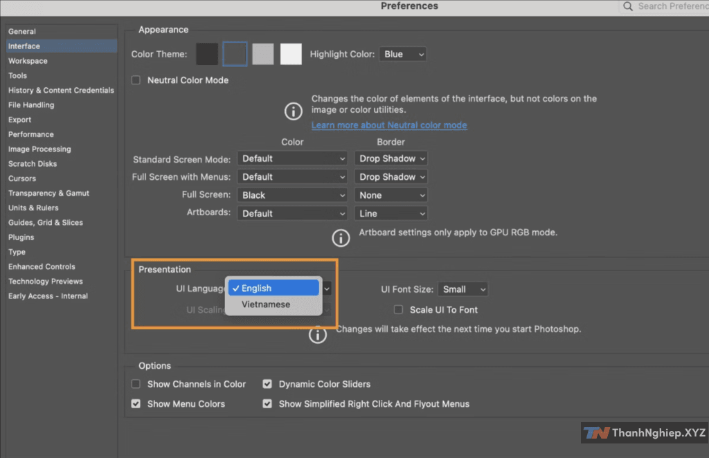 Cách chuyển đổi ngôn ngữ trên Adobe Photoshop sang tiếng Việt - 3
