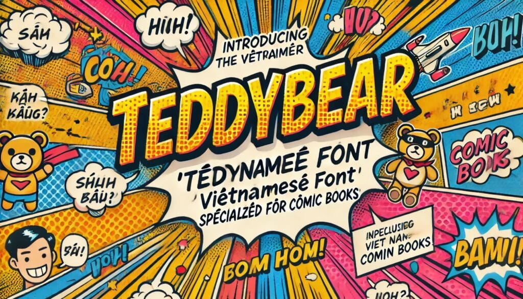 Bộ 77 font việt hóa TeddyBear cho comic của Wonderland team