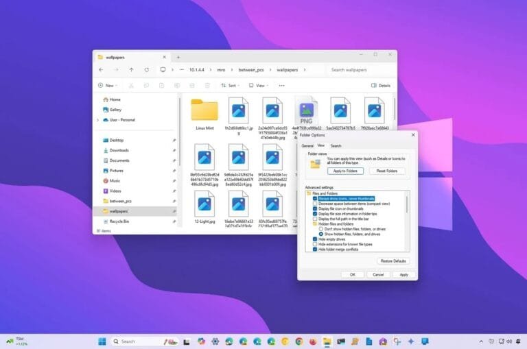 Cách tắt hình thumbnails của File Explorer trên Windows 11