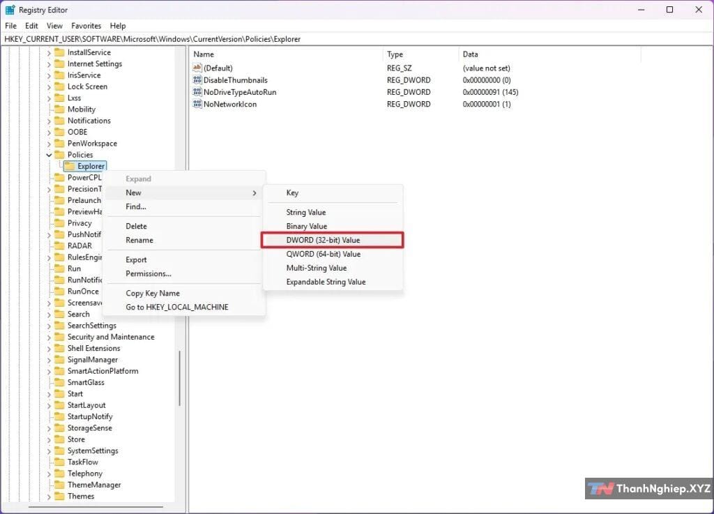 Cách tắt hình thumbnails của File Explorer trên Windows 11 - 10