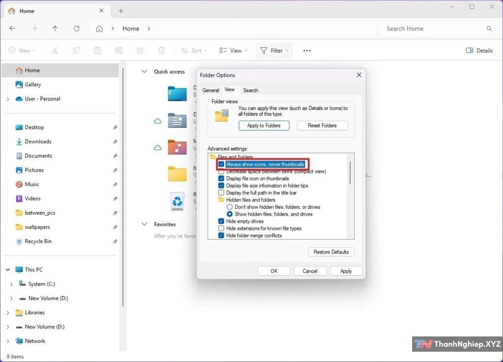 Cách tắt hình thumbnails của File Explorer trên Windows 11 - 3