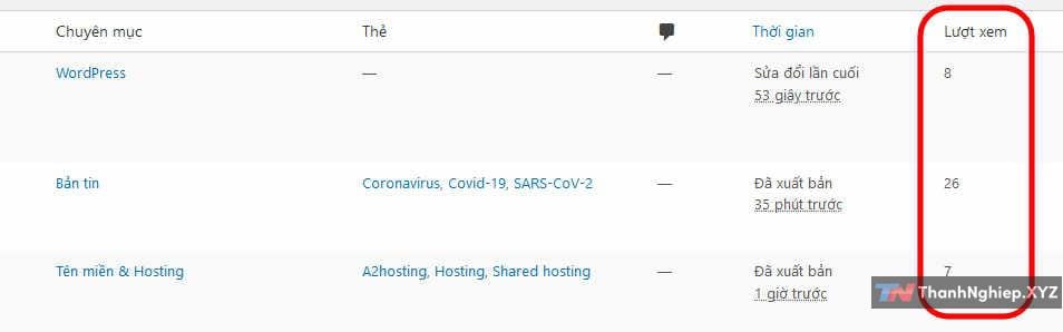 Code đếm số lượt xem bài viết trong WordPress - 2
