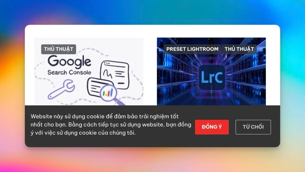 Tạo thông báo Cookies popup cho website WordPress