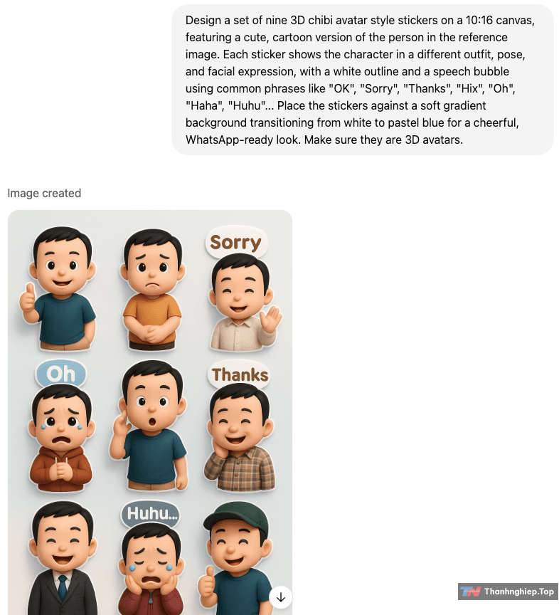 Hướng dẫn tự tạo sticker chibi 3D cá nhân hóa - 3