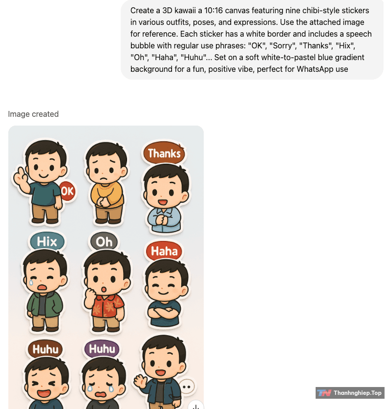 Hướng dẫn tự tạo sticker chibi 3D cá nhân hóa - 2