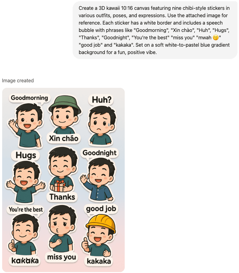 Hướng dẫn tự tạo sticker chibi 3D cá nhân hóa - 4
