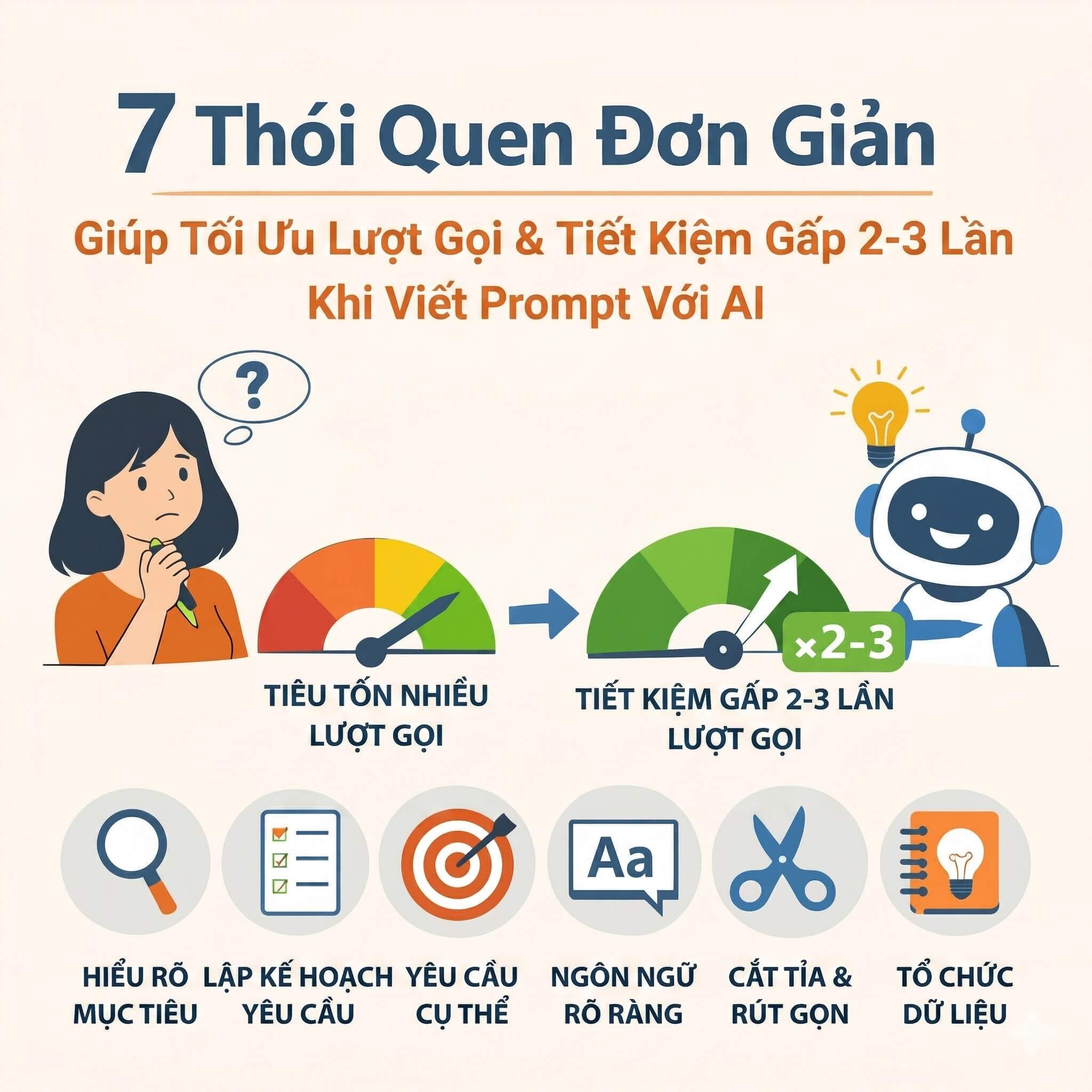 7 thói quen đơn giản giúp tiết kiệm quota gấp 2-3 lần khi viết prompt với AI