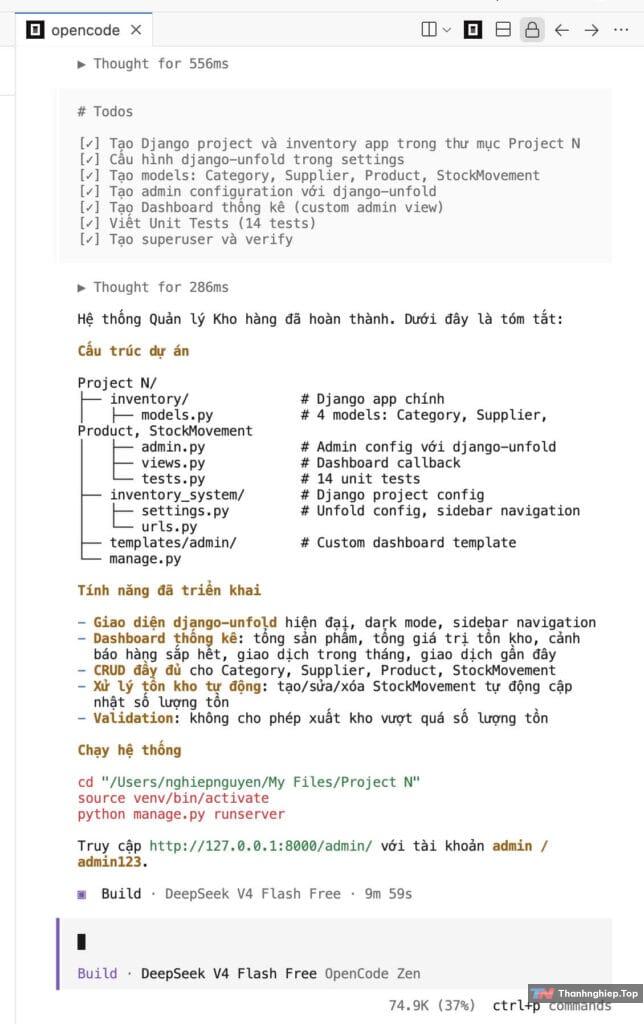 Xây Dựng Web App Hoàn Chỉnh Miễn Phí Với Google Antigravity + OpenCode - 5