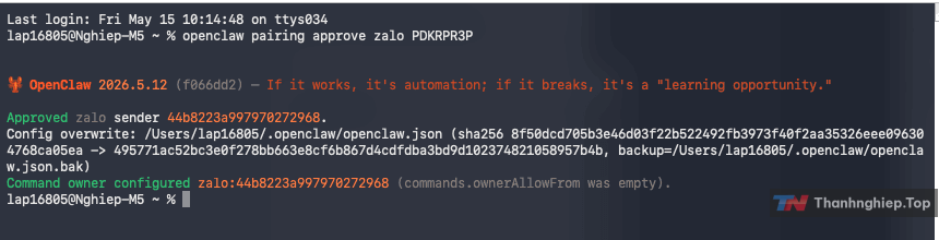 Tự tạo chatbot Zalo miễn phí bằng OpenClaw — Hướng dẫn từ A đến Z - 14