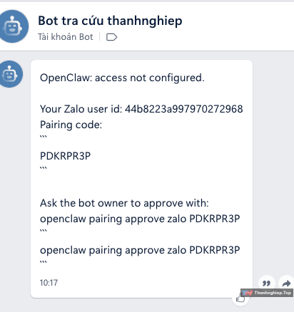 Tự tạo chatbot Zalo miễn phí bằng OpenClaw — Hướng dẫn từ A đến Z - 13