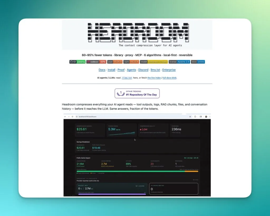 Headroom: “Tiết kiệm 95% token” — con số thật sự là bao nhiêu?