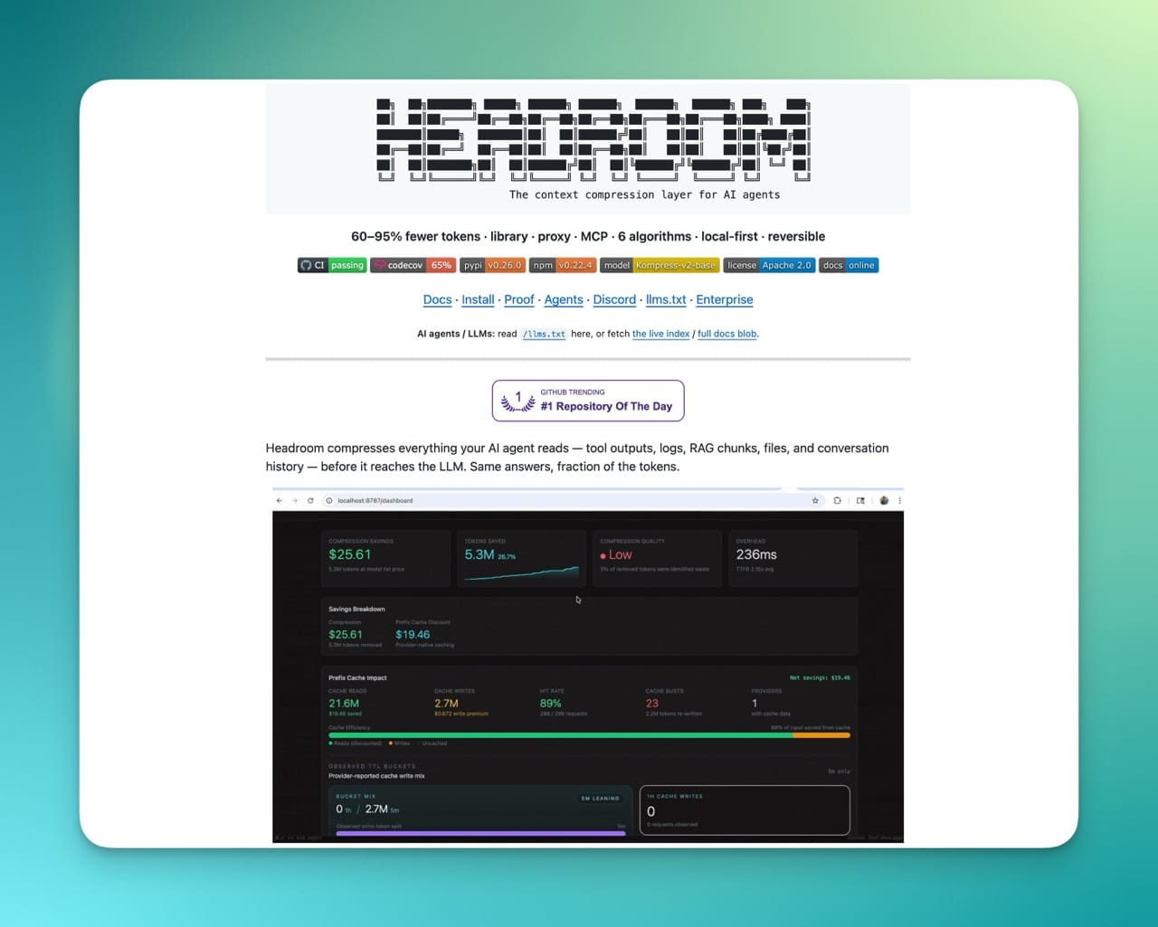 Headroom: “Tiết kiệm 95% token” — con số thật sự là bao nhiêu?