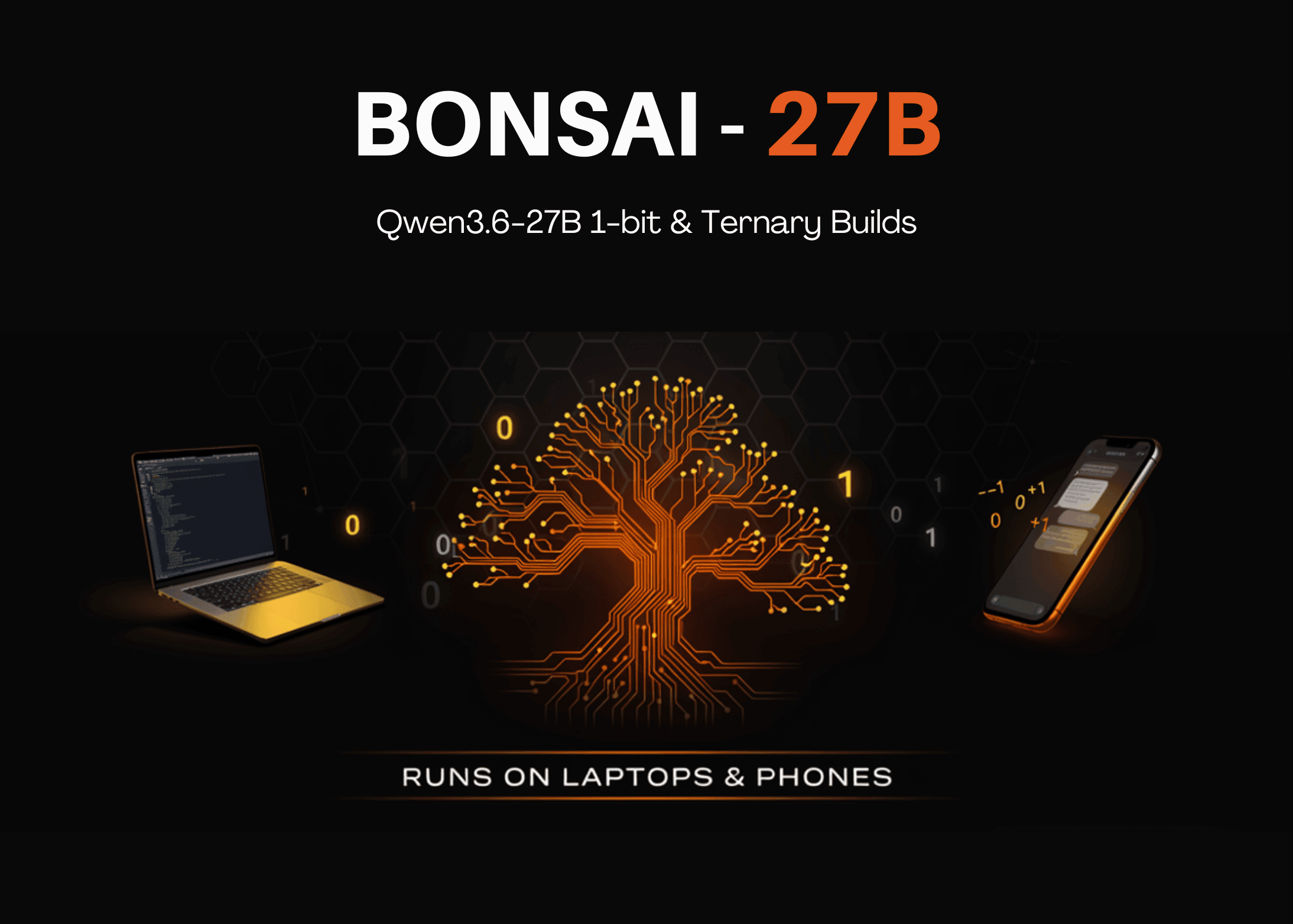 Bonsai 27B: model 1-bit nặng chưa đầy 4GB, chạy được cả trên iPhone — nhưng có đủ sức thay Claude Code?