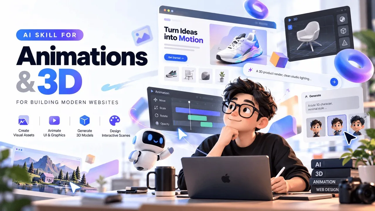 5 skill mã nguồn mở giúp Claude Code làm Animation và 3D